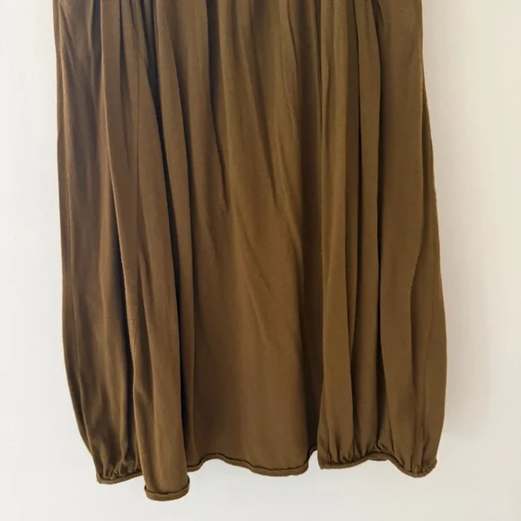 Garnet Hill Favorite Maxi Knit Skirt Sandalwood Brown Pockets Size Medium Petite - Picture 10 of 10